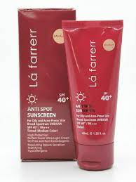  کرم ضد آفتاب و ضدلک رنگی پوست های چرب و مستعد آکنه +SPF40 ( برنزه )  لافارر