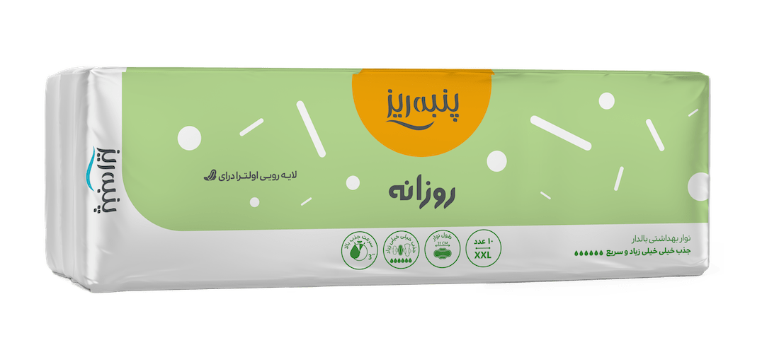 نوار بهداشتی روزانه ضخیم پنبه ریز