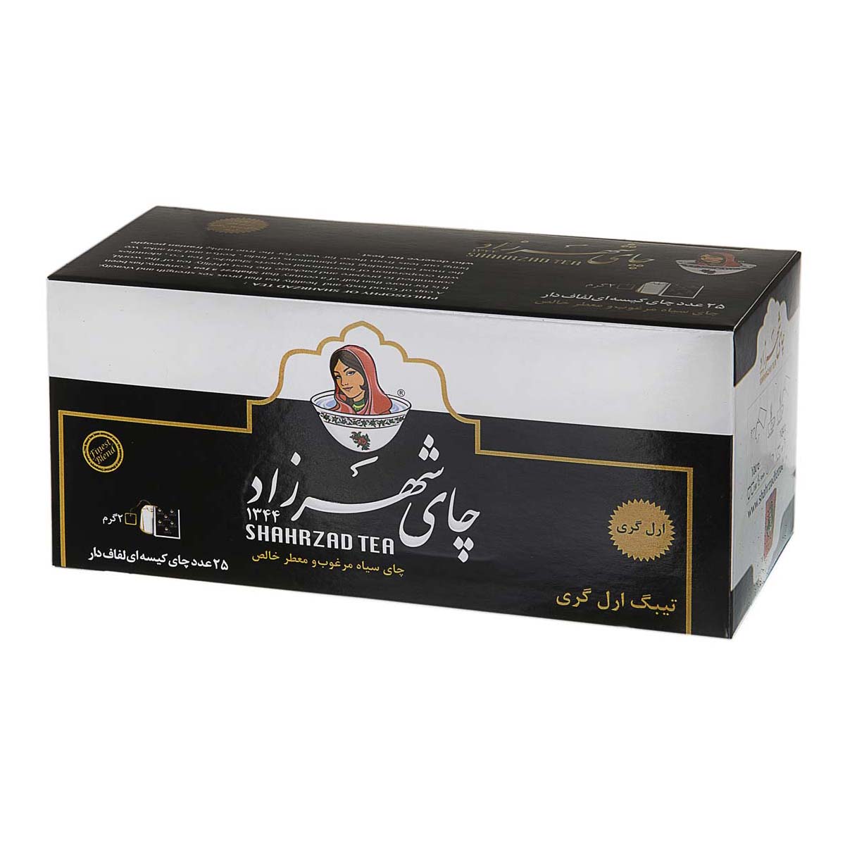 چای ارل گری کیسه ای شهرزاد بسته 25 عددی